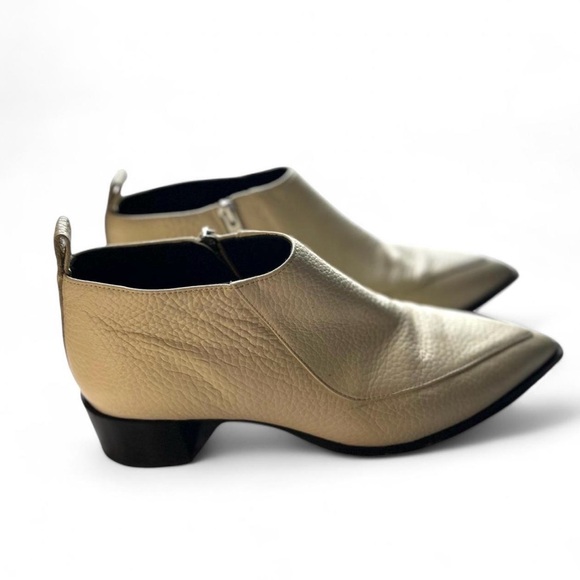 Everlane Cream Leather Ankle Boots Size 8 - Picture 4 of 9
